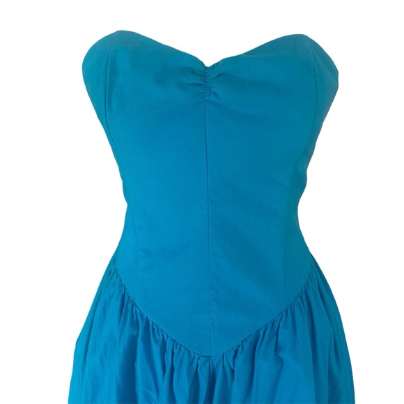 Vintage 80s Dress Strapless Size 7 - Picture 2 of 11